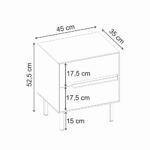 Κομοδίνο Arch Megapap χρώμα sandstone 45x35x52,5εκ. - Image 7