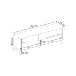 Έπιπλο τηλεόρασης Arch Megapap χρώμα sandstone 150x35x56,5εκ. - Image 7