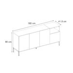 Μπουφές Cailin Megapap χρώμα sandstone - sepet oak 180x41,8x80εκ. - Image 5