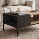 Τραπεζάκι σαλονιού Cailin Megapap χρώμα sepet oak - black wood 90x56x40,6εκ. - Image 3