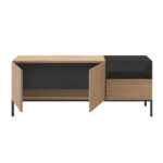Έπιπλο τηλεόρασης Cailin Megapap χρώμα sepet oak - black wood 140x41,8x55εκ. - Image 5
