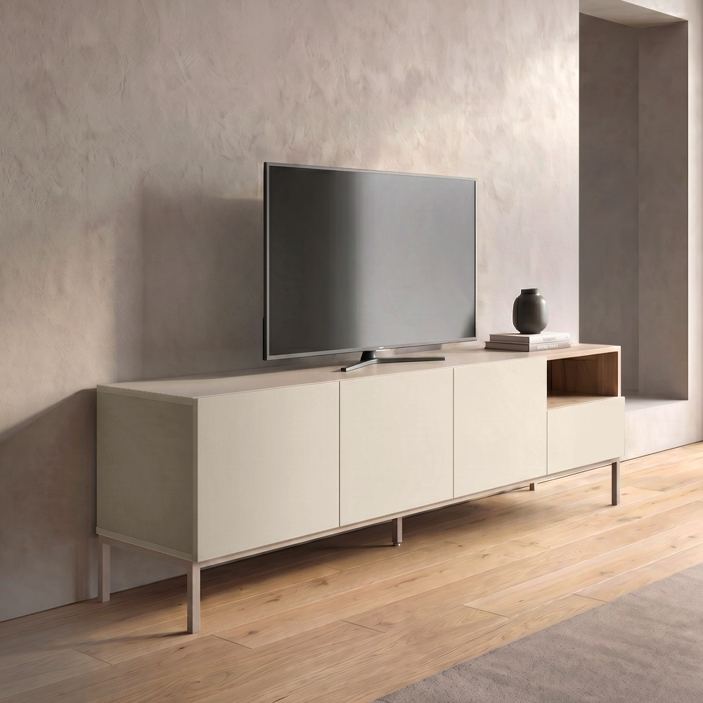 GP037-03302-0 Έπιπλο τηλεόρασης Cailin Megapap χρώμα sandstone - sepet oak 180x41,8x55εκ. - Image 1