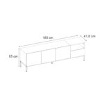 Έπιπλο τηλεόρασης Cailin Megapap χρώμα sandstone - sepet oak 180x41,8x55εκ. - Image 5