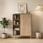 Μπουφές Colia Megapap χρώμα sepet oak 85x44x120,4εκ. - Image 2