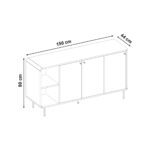 Μπουφές Colia Megapap χρώμα sepet oak 150x44x80εκ. - Image 8
