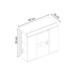 Τραπεζάκι βοηθητικό Colia Megapap χρώμα sepet oak 58x25x50εκ. - Image 11