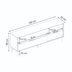 Έπιπλο τηλεόρασης Marquise Megapap χρώμα sandstone 150x35x56εκ. - Image 7