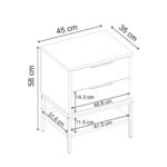 Κομοδίνο Mars Megapap χρώμα καρυδί Ud 45x35x58εκ. - Image 6