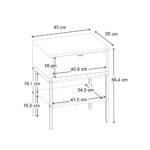 Κομοδίνο Melis Megapap χρώμα καρυδί Ud 45x35x56,4εκ. - Image 7