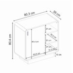 Μπουφές Rovel Megapap χρώμα sepet oak 80,3x39x80,4εκ. - Image 8