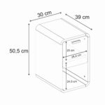 Τραπεζάκι βοηθητικό - Κομοδίνο Rovel Megapap χρώμα sepet oak 30x39x50,5εκ. - Image 8