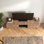 Έπιπλο τηλεόρασης Doro Megapap χρώμα sepet oak 150x34x41εκ. - Image 4