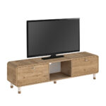 Έπιπλο τηλεόρασης Doro Megapap χρώμα sepet oak 150x34x41εκ. - Image 6