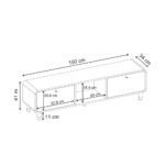 Έπιπλο τηλεόρασης Doro Megapap χρώμα sepet oak 150x34x41εκ. - Image 7