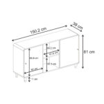 Μπουφές Doro Megapap χρώμα sepet oak 150,2x39x81εκ. - Image 7