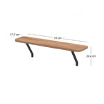 Ραφιέρα τοίχου Barca Megapap χρώμα pine oak 91x17,5x20,4εκ. - Image 5