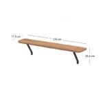 Ραφιέρα τοίχου Barca Megapap χρώμα pine oak 120x17,5x20,4εκ. - Image 5