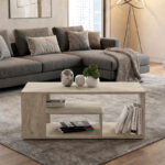 Τραπεζάκι σαλονιού Abdera Megapap χρώμα travertine 110x60x42εκ. - Image 4