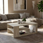 Τραπεζάκι σαλονιού Abdera Megapap χρώμα travertine 110x60x42εκ. - Image 5