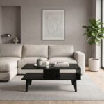Τραπεζάκι σαλονιού Andros Megapap χρώμα sencron black 90x54x39,6εκ. - Image 2