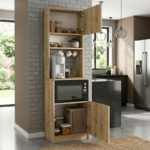 Έπιπλο κουζίνας Tuco 1 Megapap χρώμα sapphire oak 53,8x40x180εκ. - Image 2
