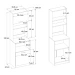 Έπιπλο κουζίνας Tuco 1 Megapap χρώμα sapphire oak 53,8x40x180εκ. - Image 9