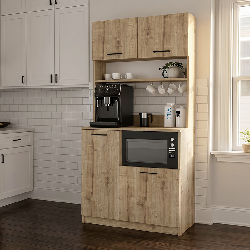 GP042-03332-0 Έπιπλο κουζίνας Tuco 2 Megapap χρώμα sapphire oak 90x40x180εκ. - Image 1
