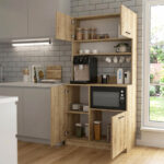 Έπιπλο κουζίνας Tuco 2 Megapap χρώμα sapphire oak 90x40x180εκ. - Image 2