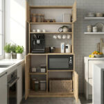 Έπιπλο κουζίνας Tuco 2 Megapap χρώμα sapphire oak 90x40x180εκ. - Image 3