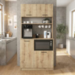 Έπιπλο κουζίνας Tuco 2 Megapap χρώμα sapphire oak 90x40x180εκ. - Image 5