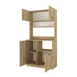 Έπιπλο κουζίνας Tuco 2 Megapap χρώμα sapphire oak 90x40x180εκ. - Image 8