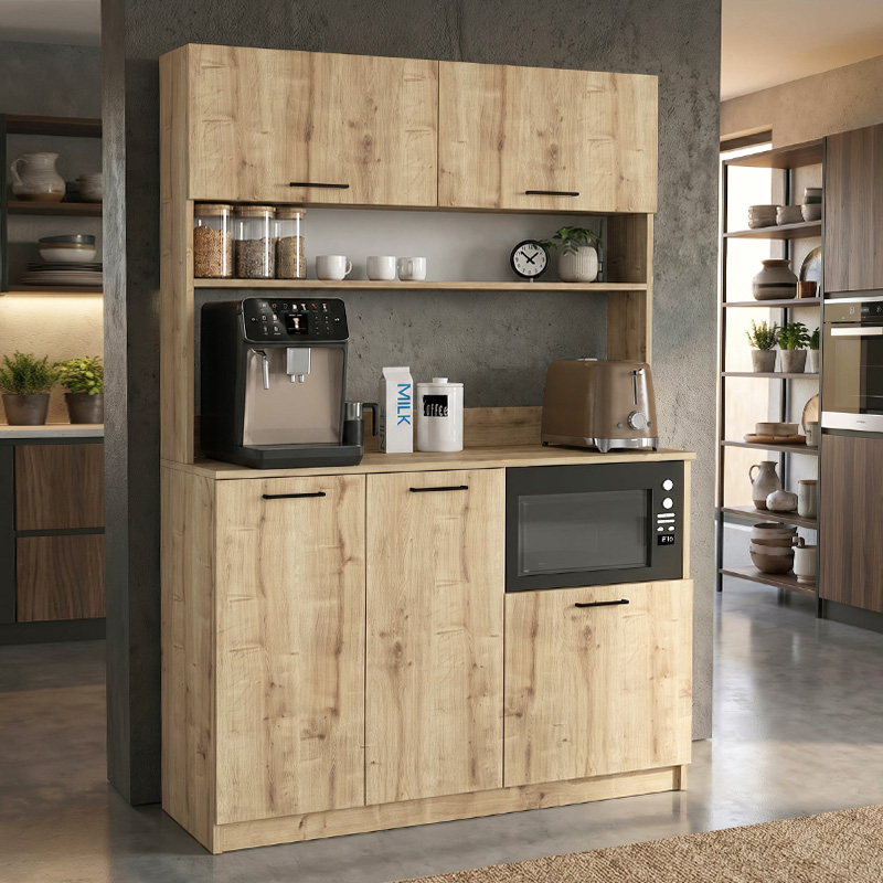 GP042-03342-0 Έπιπλο κουζίνας Tuco 3 Megapap χρώμα sapphire oak 123,8x40x180εκ. - Image 1