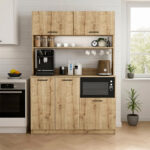 Έπιπλο κουζίνας Tuco 3 Megapap χρώμα sapphire oak 123,8x40x180εκ. - Image 4