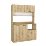 Έπιπλο κουζίνας Tuco 3 Megapap χρώμα sapphire oak 123,8x40x180εκ. - Image 7