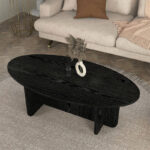 Τραπεζάκι σαλονιού Ravey Megapap χρώμα sencron black 120x60x39,6εκ. - Image 2