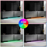 Έπιπλο τηλεόρασης Arlen Megapap με Led Rgb χρώμα ανθρακί 180x32x50εκ. - Image 2
