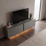 Έπιπλο τηλεόρασης Arlen Megapap με Led Rgb χρώμα ανθρακί 180x32x50εκ. - Image 3