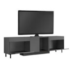 Έπιπλο τηλεόρασης Arlen Megapap με Led Rgb χρώμα ανθρακί 180x32x50εκ. - Image 4