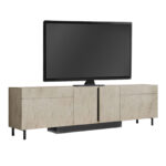 Έπιπλο τηλεόρασης Arlen Megapap με Led Rgb χρώμα travertine 180x32x50εκ. - Image 6