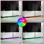 Έπιπλο τηλεόρασης Arlen Megapap με Led Rgb χρώμα λευκό 180x32x50εκ. - Image 2