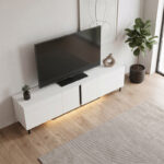 Έπιπλο τηλεόρασης Arlen Megapap με Led Rgb χρώμα λευκό 180x32x50εκ. - Image 3