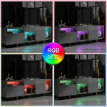 Έπιπλο τηλεόρασης Norm Megapap με Led Rgb χρώμα ανθρακί - χρυσό 180x32x55εκ. - Image 2