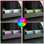 Έπιπλο τηλεόρασης Eco Megapap με Led Rgb χρώμα ανθρακί 180x32x67εκ. - Image 2