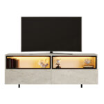 Έπιπλο τηλεόρασης Eco Megapap με Led Rgb χρώμα travertine 180x32x67εκ. - Image 5
