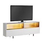 Έπιπλο τηλεόρασης Eco Megapap με Led Rgb χρώμα λευκό 180x32x67εκ. - Image 6