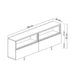 Έπιπλο τηλεόρασης Eco Megapap με Led Rgb χρώμα λευκό 180x32x67εκ. - Image 7