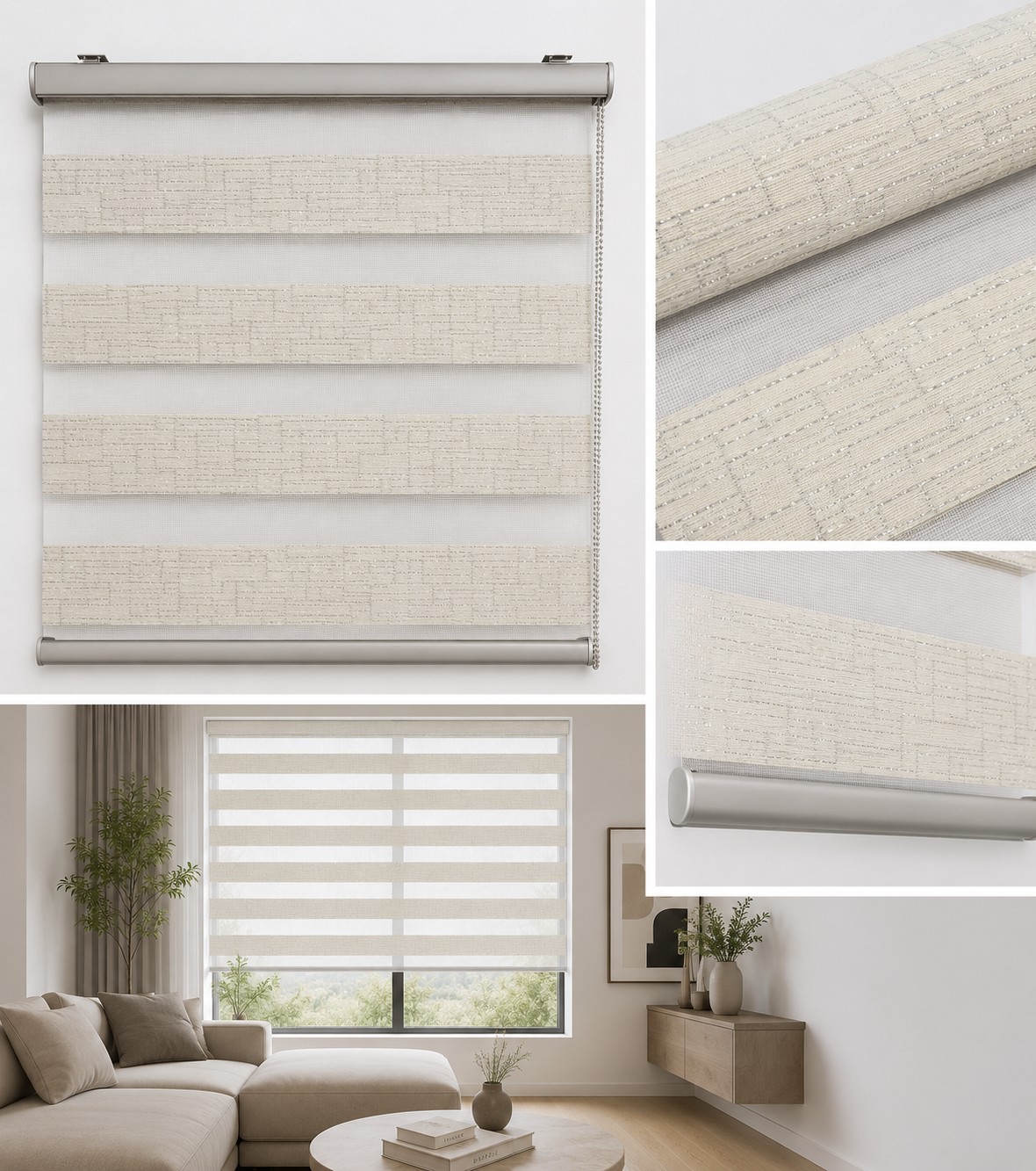 ZK286 διπλό ρόλερ zebra ivory