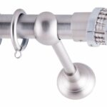 Κουρτινόξυλο Φ25 Two Rings Strass Inox
