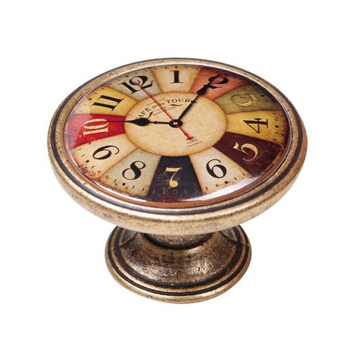 pomolaki-vintage-xryso-antike-550BR03 Πομολάκι Vintage Χρυσό Αντικέ - Ρολόι Πολύχρωμο Cafe de Tours - Image 1