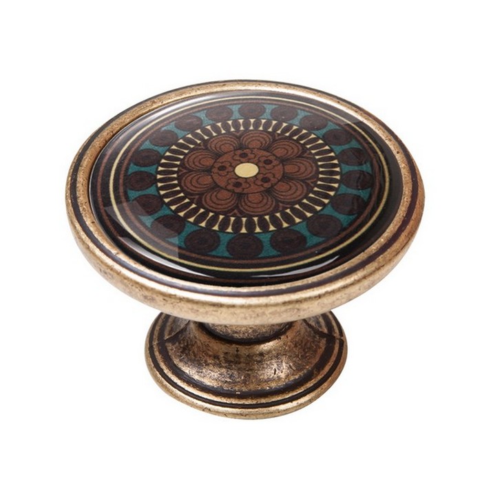 pomolaki-vintage-xryso-antike-550BR07 Πομολάκι Vintage Χρυσό Αντικέ - Μαντάλα Τιλ - Image 1